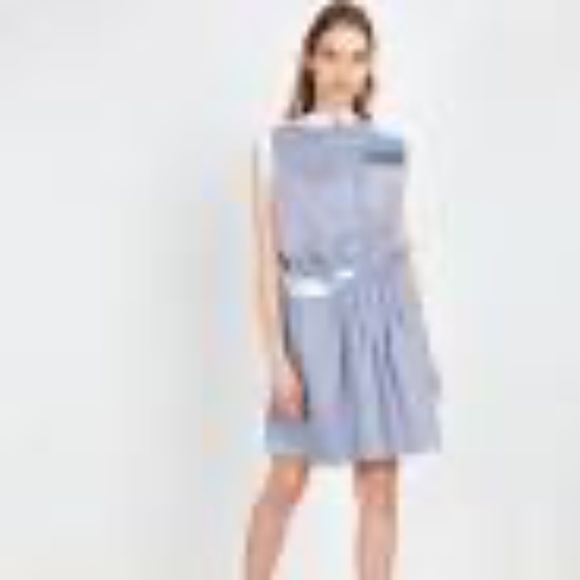 THE KIT. DECONSTRUCTED SHIRT DRESS NAVY STRIPE IN LIGHTWEIGHT COTON 3X NEW - Picture 13 of 14